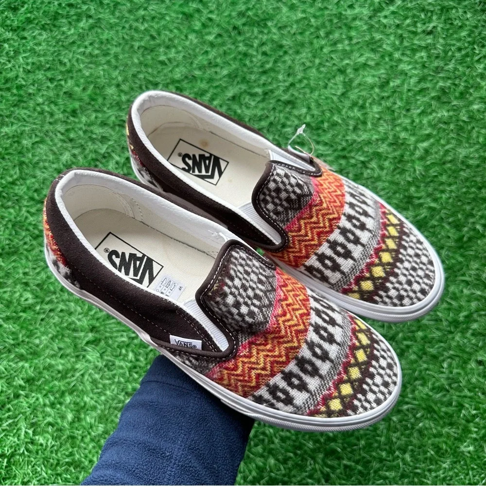 Vans Classic Slip On Fair Aisle Brown - Picture 2 of 10